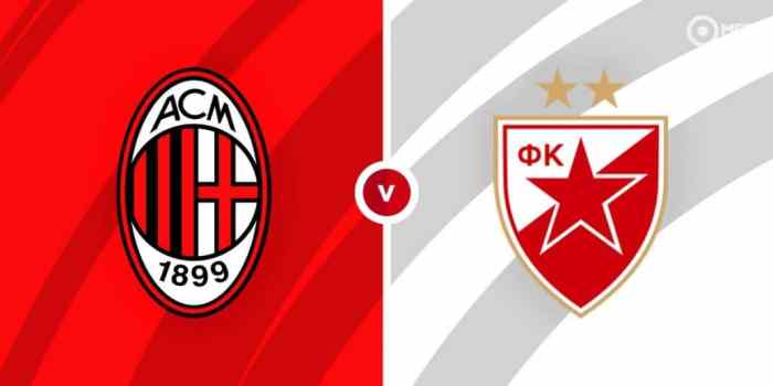 Hasil pertandingan lengkap Milan vs Red Star Belgrade